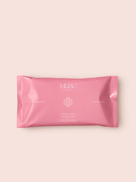Musc Intime — Lingettes intimes — Sweet Litchi / Musc Blanc / Amber Flower
