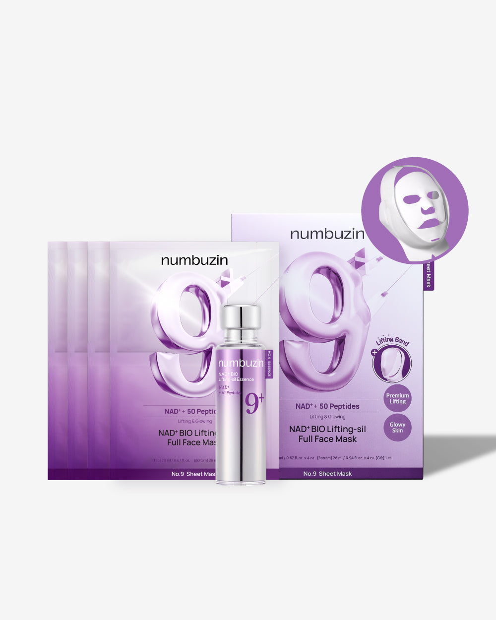 Numbuzin No.9 NAD+ Bio Lifting-sil Full Face Mask