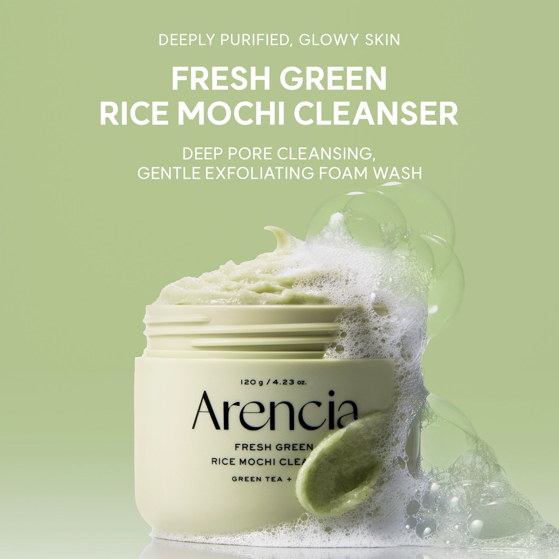 Arencia – Fresh Green Rice Mochi Cleanser, 120 g